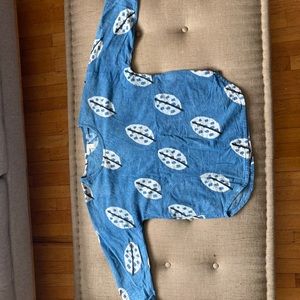 Po-Em hand dyed and hand printed shirt